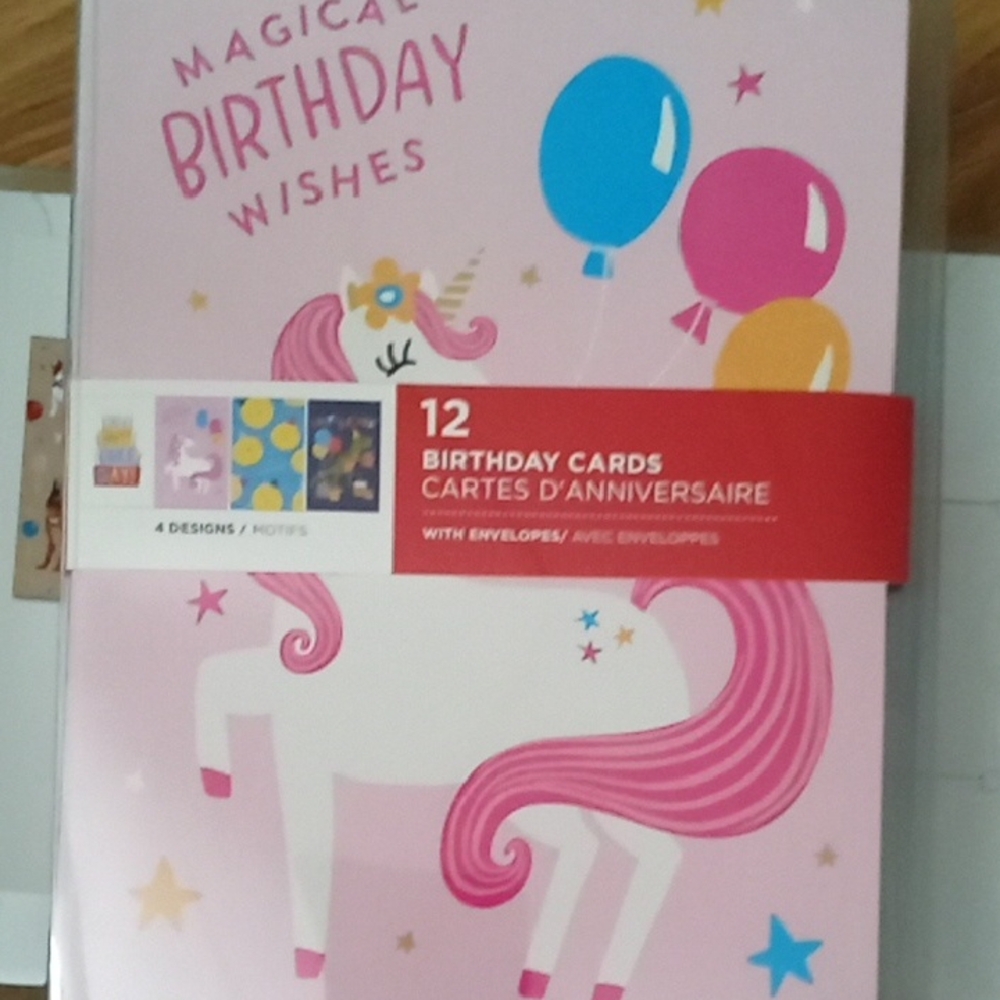 Magical Birthday Wishes Unicorn Card Set - Pink
